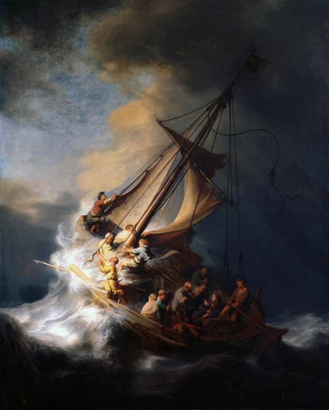 Le Christ dans la tempête sur le lac de Galilée de Rembrandt