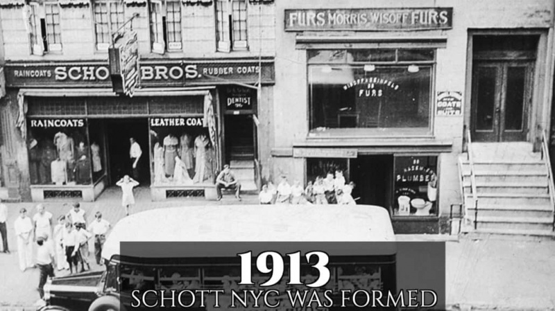 Obchod Schott NYC v roce 1913.