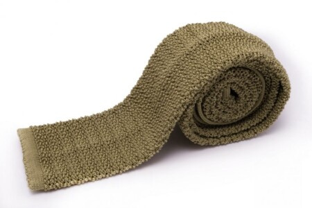 Плетена кравата од зелене свиле Цхартреусе