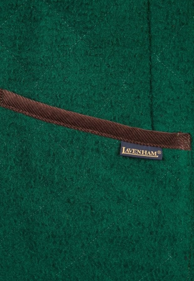 Détails matelassés en laine sur une veste Lavenham