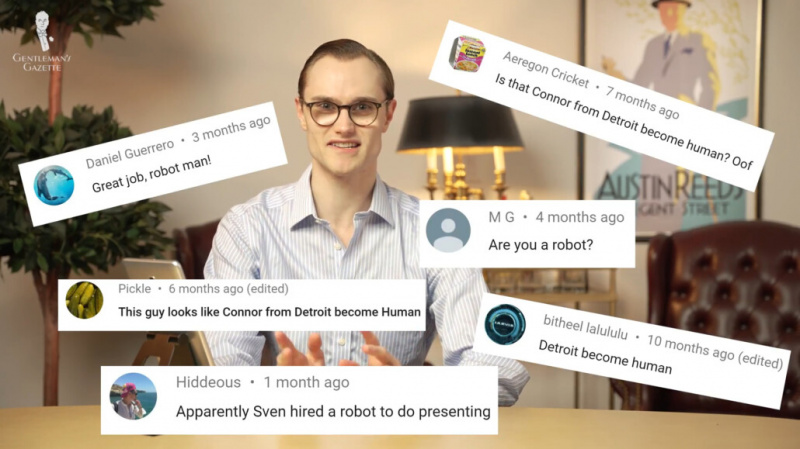Les commentateurs sur YouTube ont qualifié Preston de robot à plusieurs reprises !