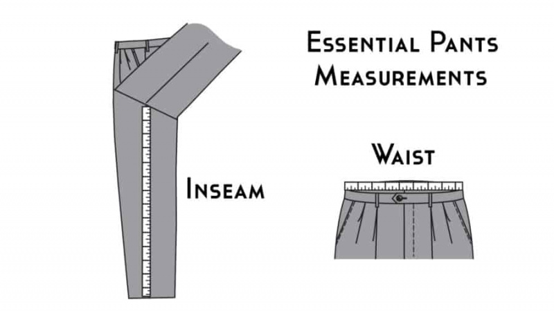As medidas da costura e da cintura são essenciais