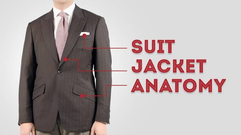 anatomía de la chaqueta del traje