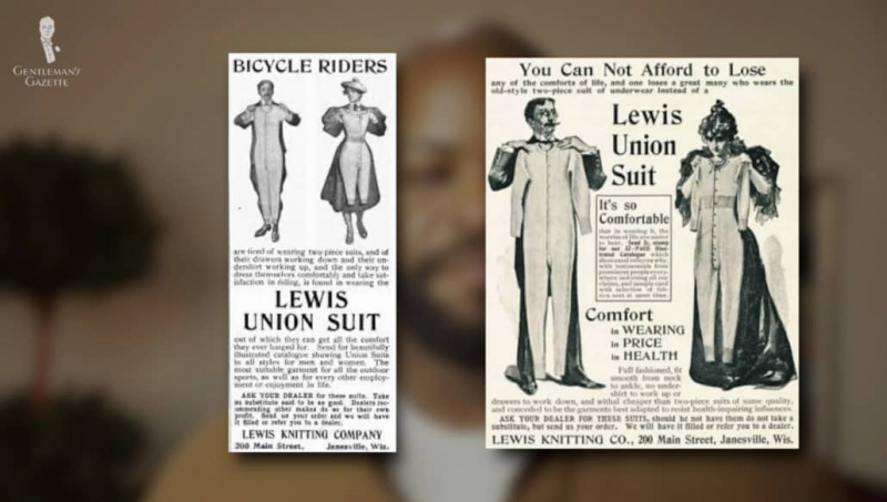 O terno do sindicato era a roupa de baixo anterior para homens e mulheres.