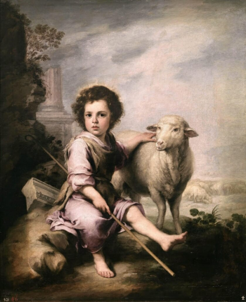 Један од најранијих приказа мерино овце шпанског уметника Муриљо 1650.