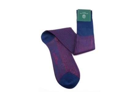 Žebrované ponožky Shadow Stripe Navy Blue a Red Fil d