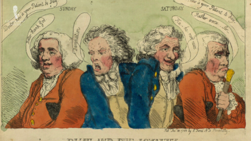 Klasické párování modré a buff bylo již známé jako barvy whigovské politické strany.