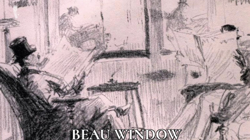 Pylväs lattian pohjalla Bow Window of White