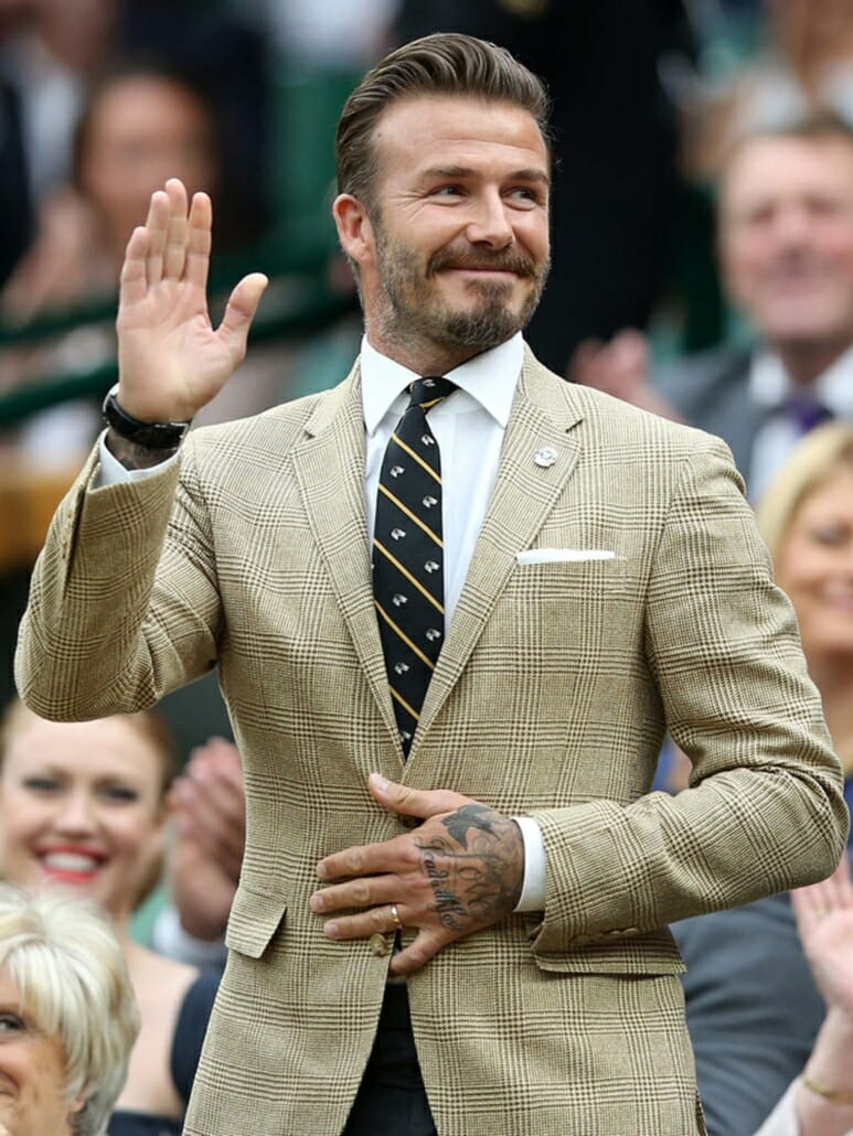David Beckham con chaqueta deportiva