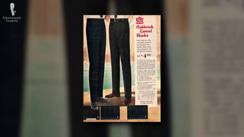 Pantalon dans les années 1960.