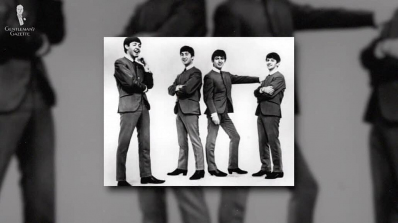 Les Beatles portant des bottines Chelsea à talons cubains.
