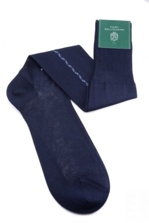 Námořnické ponožky s modrými a bílými hodinami v bavlně - Fort Belvedere