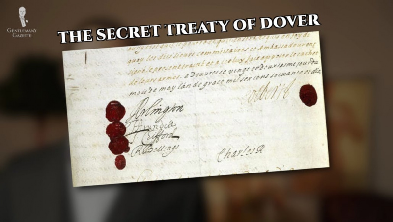 Краљ Чарлс ИИ потписао је Тајни уговор у Доверу, који је довео до Енглеске