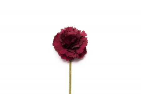 Бургундски мини каранфил свилени бутонијер цвет за дугме