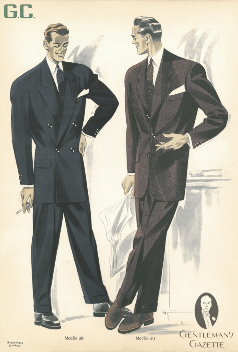 silhouette de costume des années 50