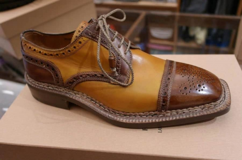 Two Tone Norvegese Derby s debelim vezicama za cipele