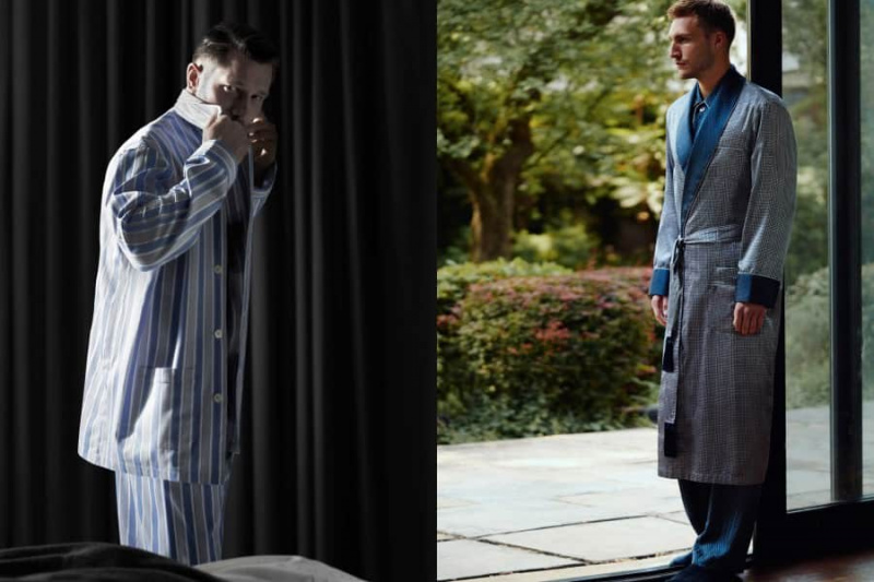Esquerda: Pijamas de Algodão - Direita: Um Conjunto Tradicional de Pijamas