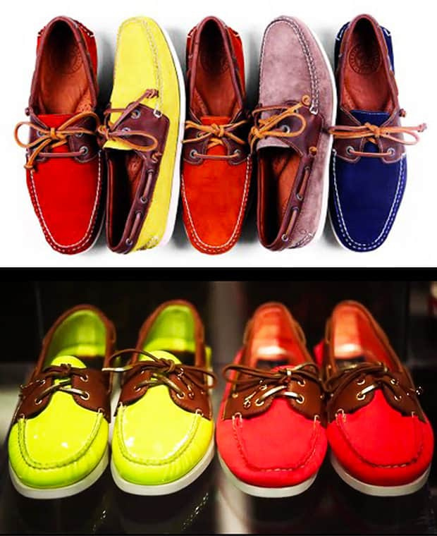 Chaussures bateau bicolores