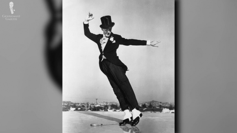 Fred Astaire käytti usein laskostettuja housuja.