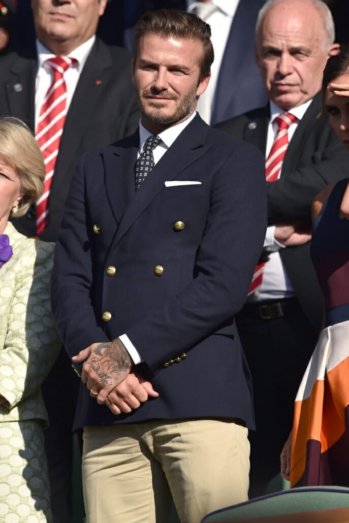 Oblek Davida Beckhama