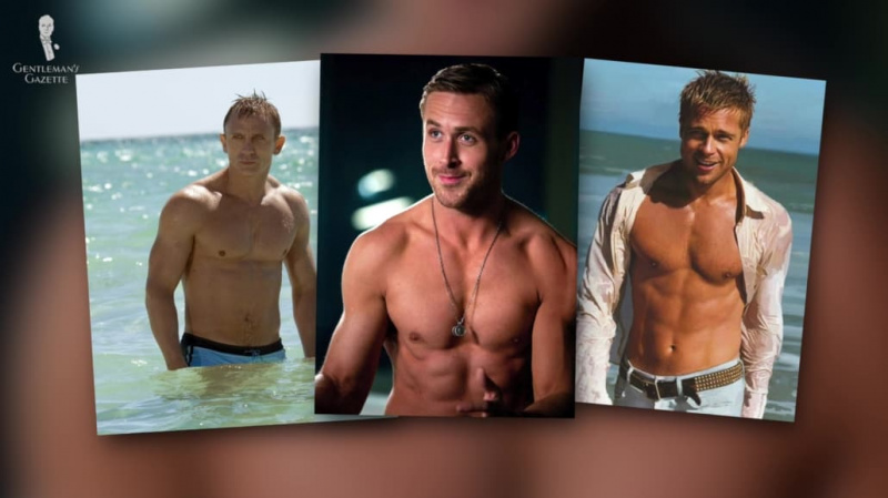 Daniel Craig, Ryan Gosling en Brad Pitt dragen geen overhemden.