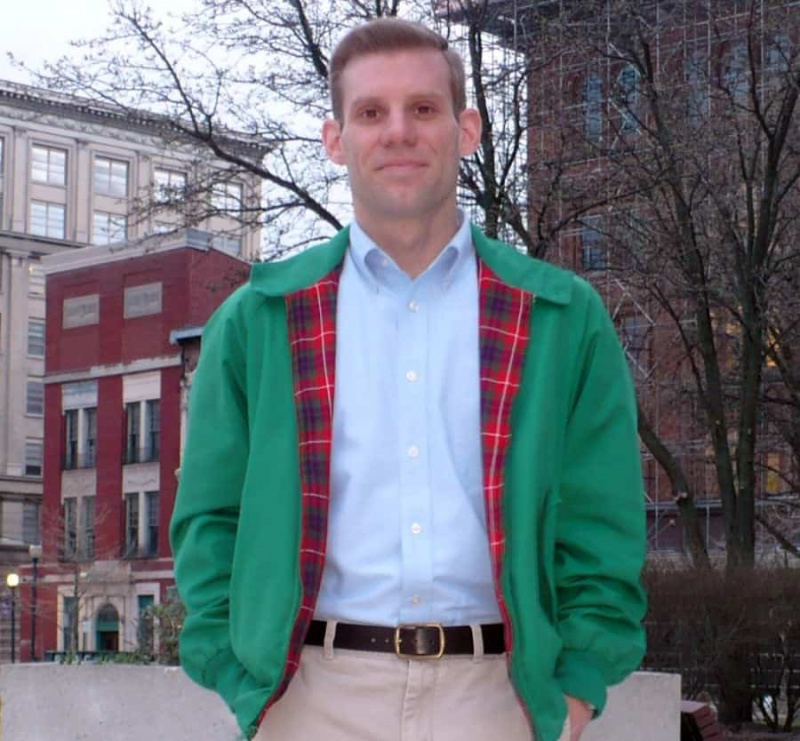 Зелена Харингтон јакна са ОЦБД од окфордцлотхбуттондовн