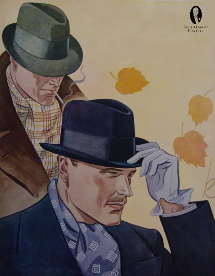 Cavalheiros com chapéu em 1934