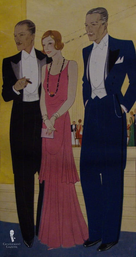 Messieurs en cravate blanche en 1931