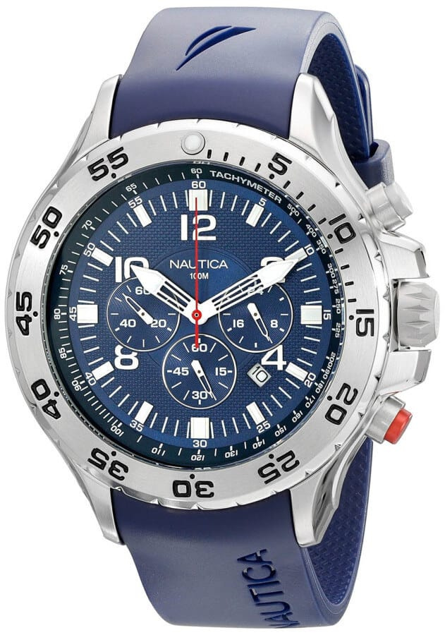 Skvělé na vodní hodinky jsou hodinky Nautica Men’s N14555G NST Chronograph Watch