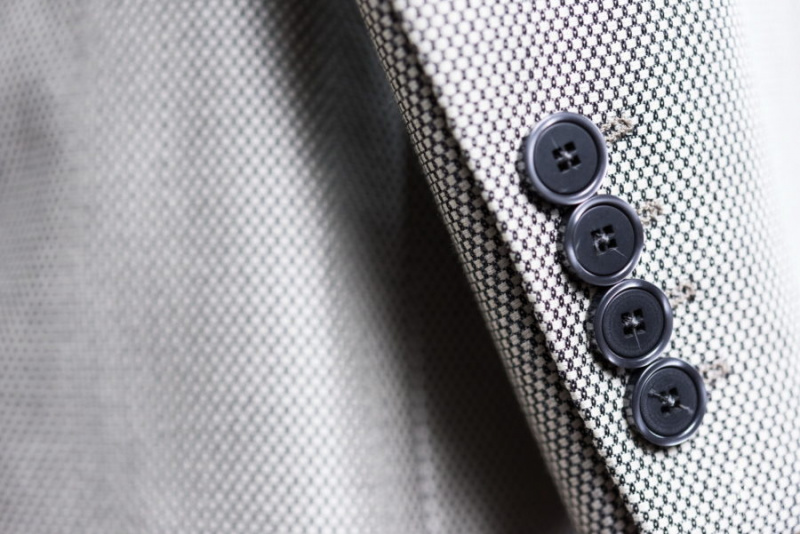 Jaqueta de brocado de botões