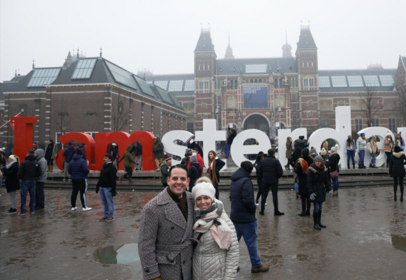 Raphael a Teresa na výletě v Amsterdamu, Nizozemsko