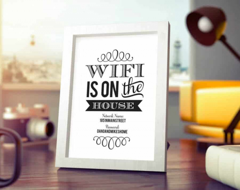 Een wifi-bord is een geweldige manier om gasten op hun gemak te stellen