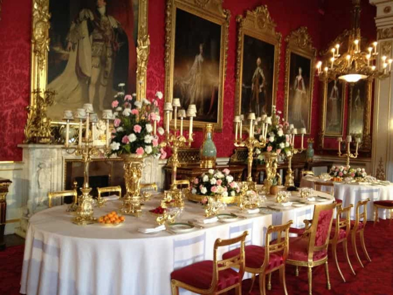 Palácio de Buckingham da sala de jantar