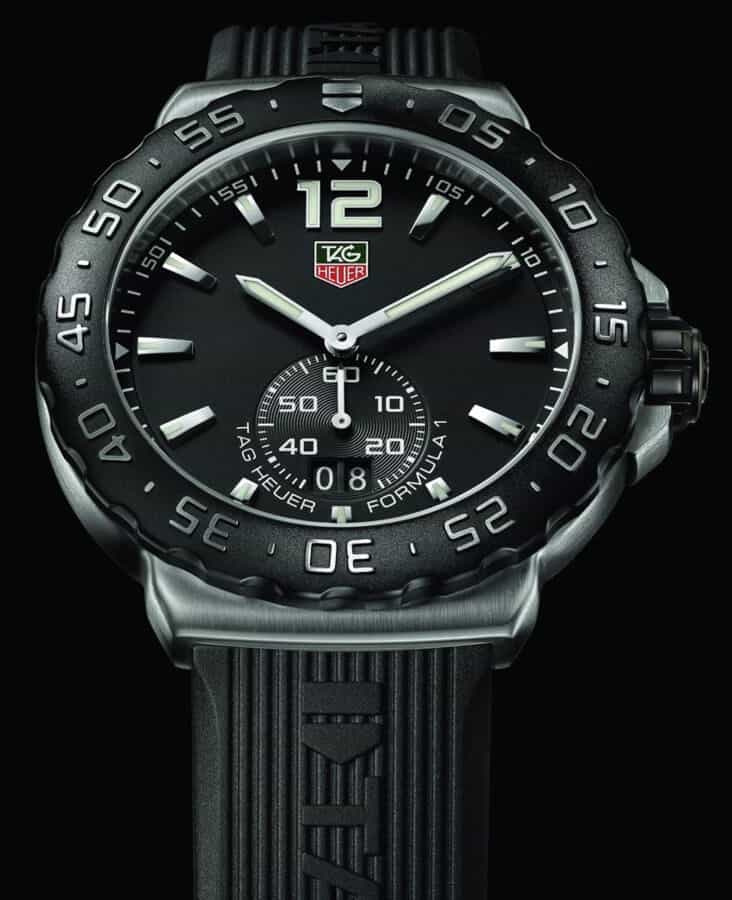 Černé hodinky TAG Heuer Formula 1 Grande Date
