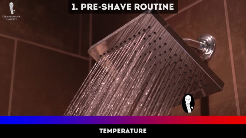 Prendre une douche chaude avant de se raser revitalise les cheveux.