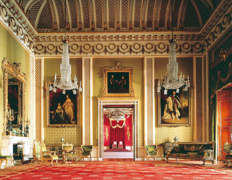 Ett vardagsrum på Buckingham Palace Foto: Derry Moore