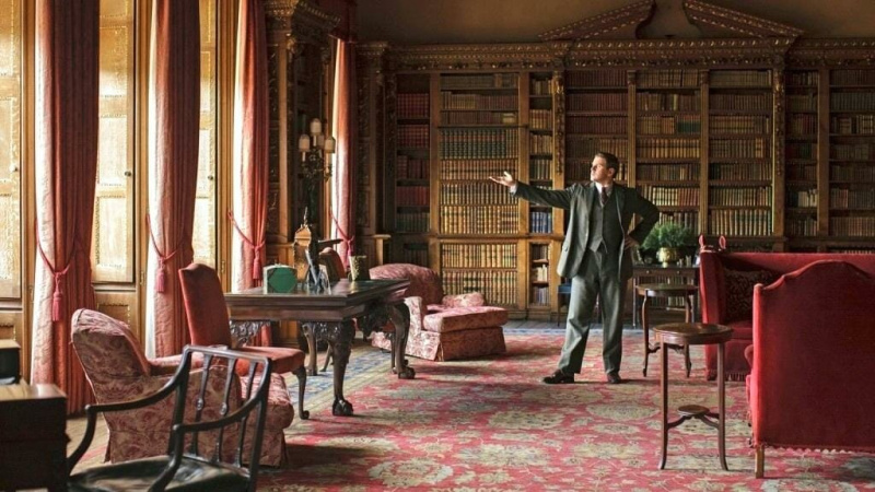Downton Abbey bibliotek