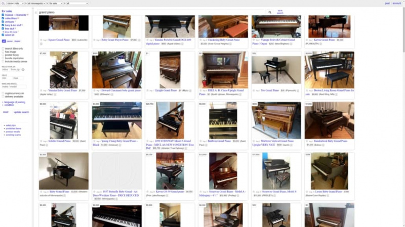 Vous pouvez trouver un piano à queue d