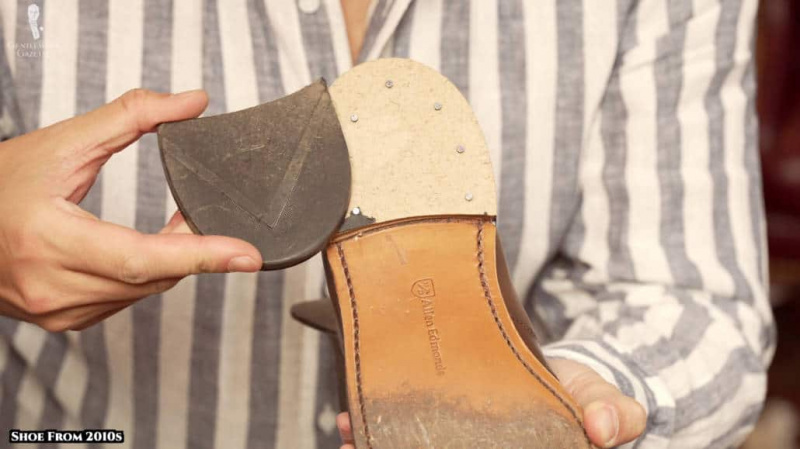 2010 Chaussures Allen Edmonds avec un bloc de talon solide