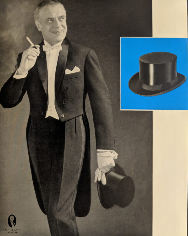 Soubor fraku s bílou kravatou ze 60. let 20. století