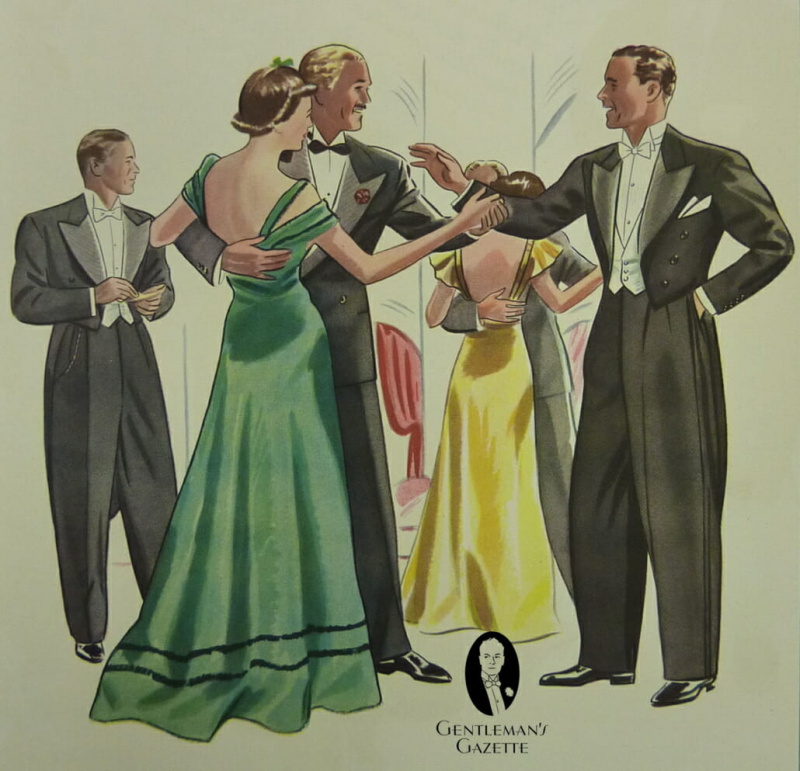 Tipičan puni kroj iz 1930-ih za večernju odjeću