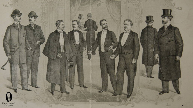 Amerika v roce 1894 si všimla 3 souborů white tie a Black Tie uprostřed