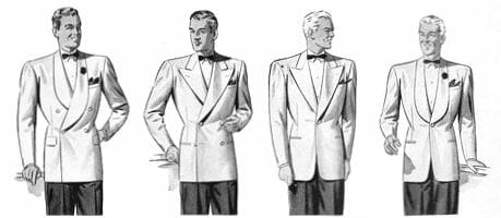 Modeli večernjih jakni iz 1940. iz publikacije veleprodaje vune u SAD-u.