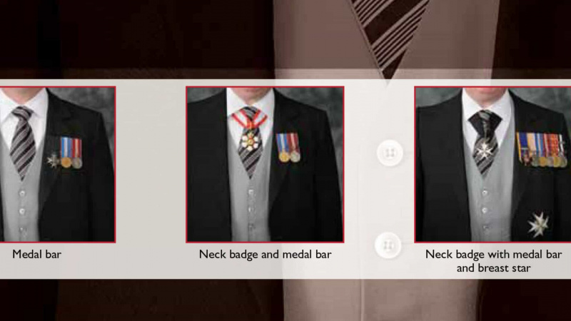 Orders Décorations Médailles avec cravate noire et blanche Image en vedette