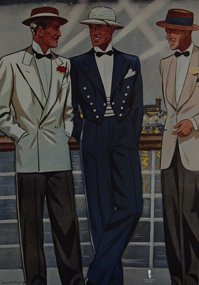 Chapeaux des années 1930 pour cravate noire par temps chaud
