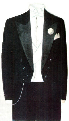Moda privjesaka za ključeve trajala je sve do ranih 1950-ih. Ova ilustracija iz 1948. je iz Esquire slikovnice o prikladnoj vjenčanoj odjeći.