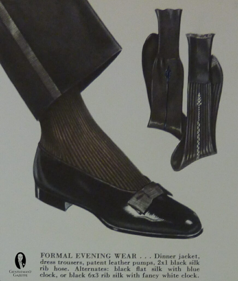 Sapato de noite Opera Pumps dos anos 30 com gravata borboleta