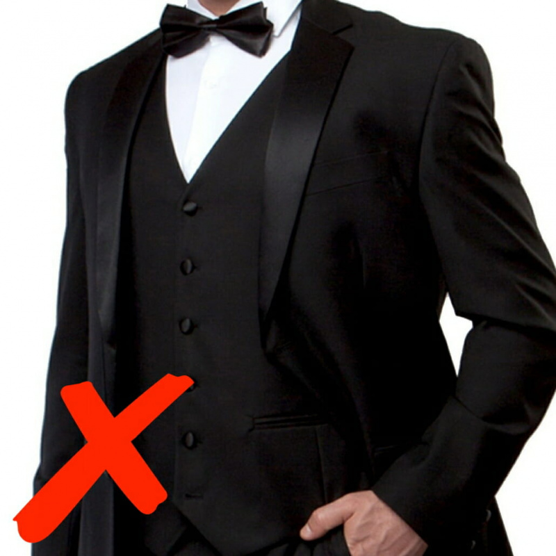 Les gilets couramment commercialisés avec des ensembles de cravate noire aujourd