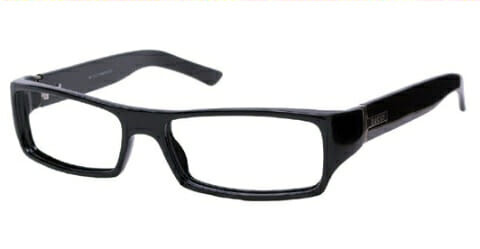 Pár obdélníkových brýlí s tenkým rámem vhodných k black tie