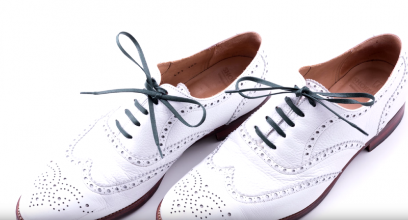 Chaussures richelieu en daim blanc avec lacets de couleur Fort Belvedere